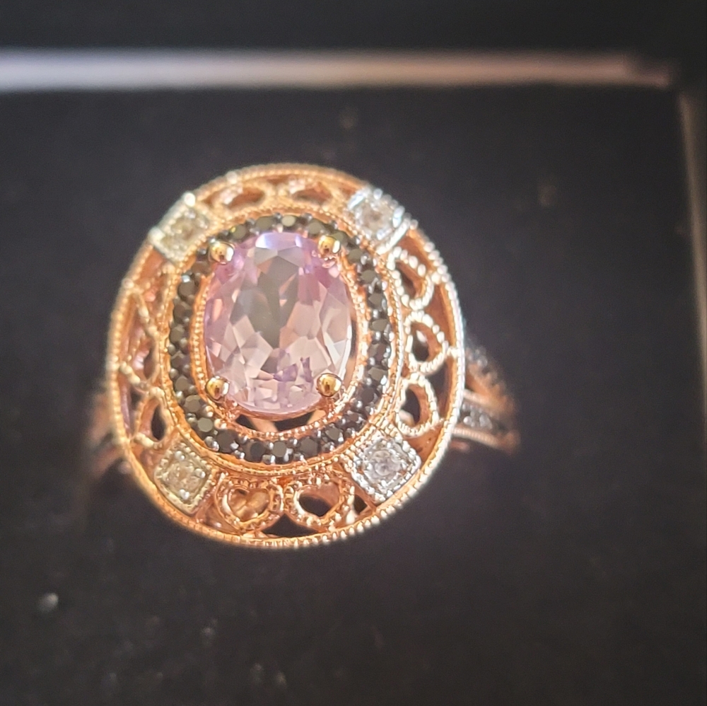 R295 Pink morganite ring